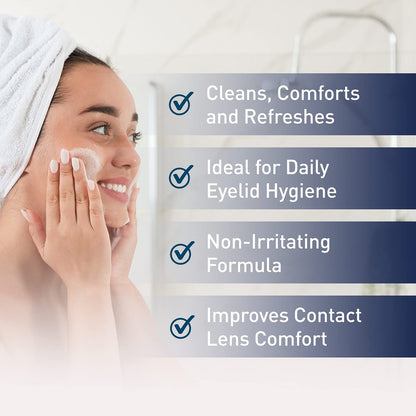 OCuSOFT Lid Scrub Original Compliance Kit - Instant Foaming Eyelid Scrub & Lint-Free Wipes - Daily Eyelid Cleanser for Oil, Dust, Pollen & Makeup Removal - 1.68 fl oz & 100 Dry Pads Avelisse