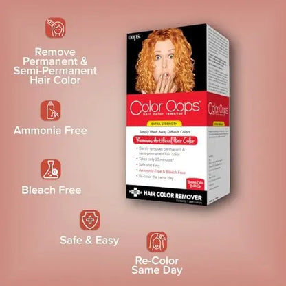 Color Oops Extra Strength Hair Color Remover - 1 Application - Safely Removes Permanent & Semi-Permanent Hair Dye in 20 Minutes - Ammonia & Bleach Free Avelisse