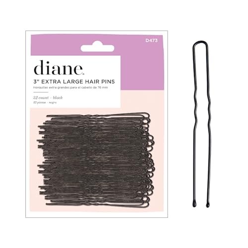Diane Hair Pins, Black, 3 Inch (32 Count) - Metal Hair Clips for Buns, Curls, Thin & Thick Hair - görsel 2