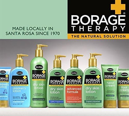 ShiKai Borage Therapy Body Moisturizer Advanced Formula – Fragrance Free Hydrating Lotion for Dry Hands & Body with Oatmeal & Shea Butter (8 oz)
