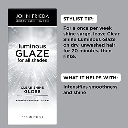 John Frieda Luminous Glaze Clear Shine Gloss - Anti-Fade Color Enriching Gloss for Color Treated Hair, 6.5 oz - görsel 3