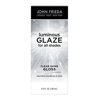 John Frieda Luminous Glaze Clear Shine Gloss - Anti-Fade Color Enriching Gloss for Color Treated Hair, 6.5 oz