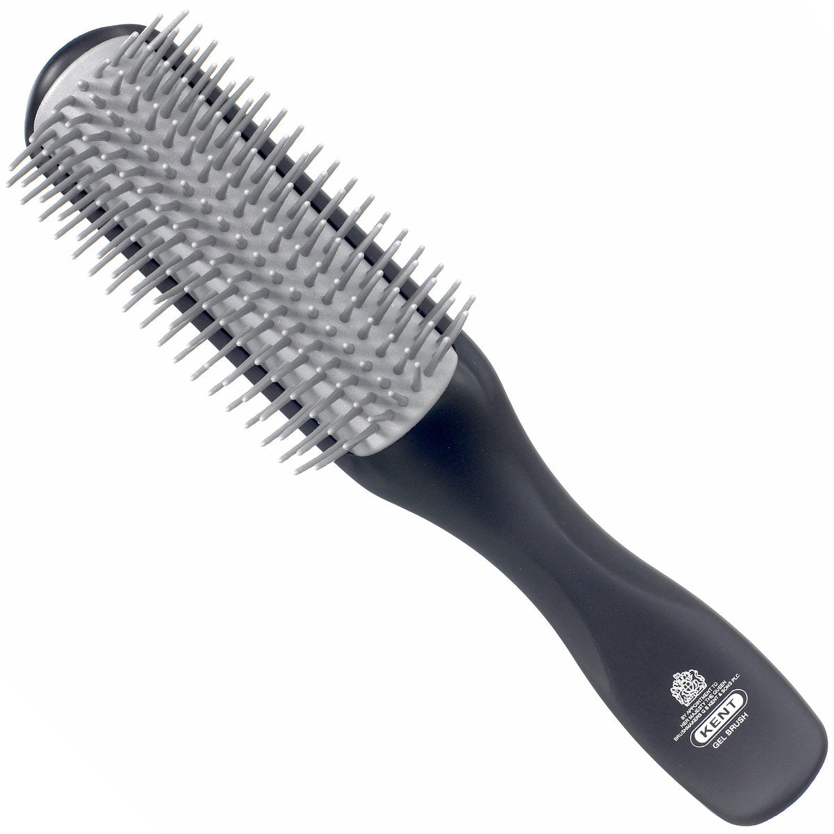Kent KFM2 Gel Styling Hair Brush for Men - 9 Row Mens Hair Brush with Ionic Anti Static Bristles - Detangling and Smoothing for Long or Thick Hair Avelisse