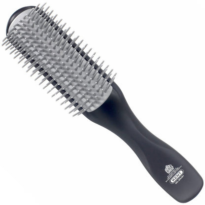 Kent KFM2 Gel Styling Hair Brush for Men - 9 Row Mens Hair Brush with Ionic Anti Static Bristles - Detangling and Smoothing for Long or Thick Hair Avelisse