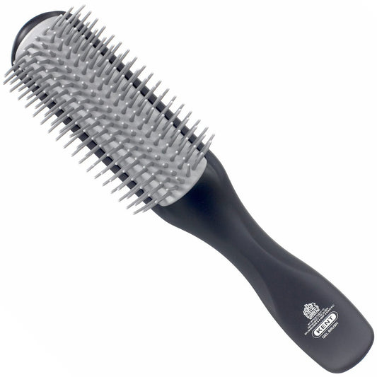 Kent KFM2 Gel Styling Hair Brush for Men - 9 Row Mens Hair Brush with Ionic Anti Static Bristles - Detangling and Smoothing for Long or Thick Hair Avelisse