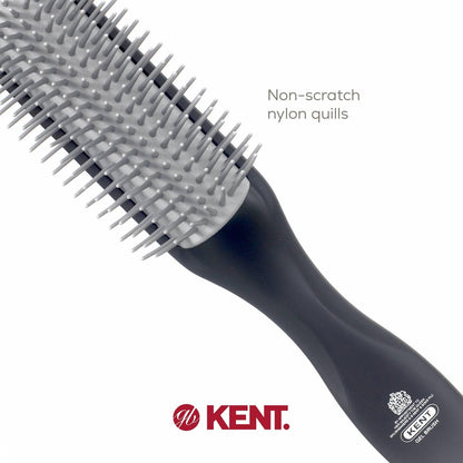 Kent KFM2 Gel Styling Hair Brush for Men - 9 Row Mens Hair Brush with Ionic Anti Static Bristles - Detangling and Smoothing for Long or Thick Hair Avelisse