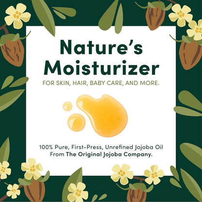 HobaCare 100% Pure Unrefined Jojoba Oil – Golden, 8.45 oz – Moisturizing Carrier Oil for Hair, Skin, Face, Body, Scalp, Nails, Beard – Vegan & Cruelty-Free