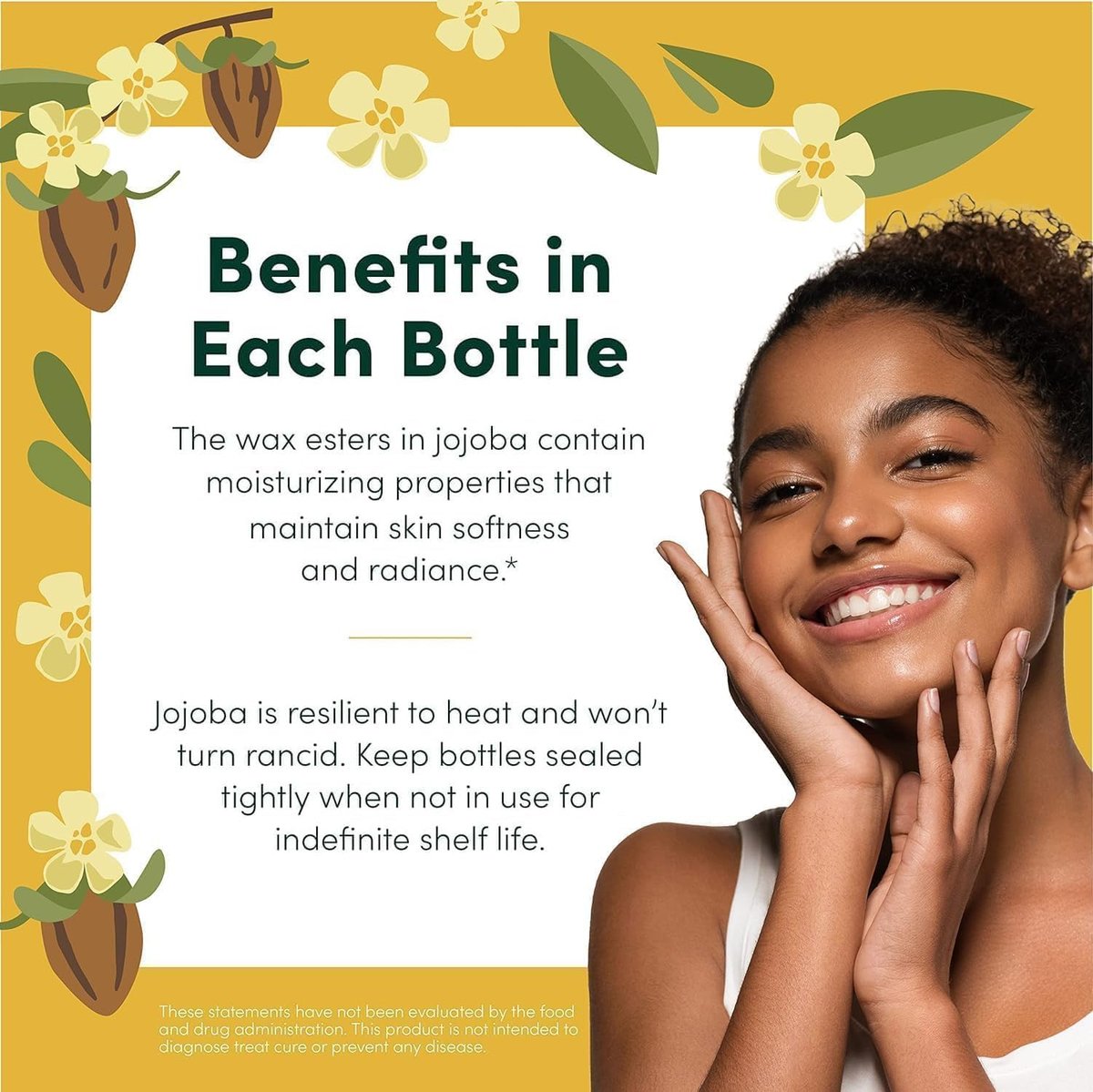 HobaCare 100% Pure Unrefined Jojoba Oil – Golden, 8.45 oz – Moisturizing Carrier Oil for Hair, Skin, Face, Body, Scalp, Nails, Beard – Vegan & Cruelty-Free - görsel 7