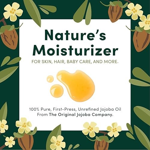 HobaCare 100% Pure Unrefined Jojoba Oil – Golden, 8.45 oz – Moisturizing Carrier Oil for Hair, Skin, Face, Body, Scalp, Nails, Beard – Vegan & Cruelty-Free - görsel 4
