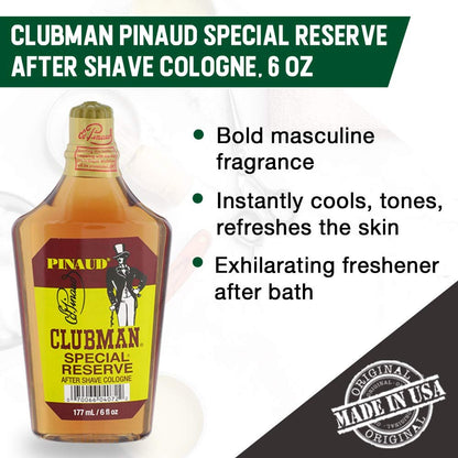 Clubman Special Reserve Shave Cologne - Classic After Shave Fragrance, 6 fl oz