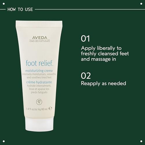 Aveda Foot Relief Moisturizing Creme – Exfoliates, Softens & Smooths Dry Feet with Jojoba, Peppermint, Tea Tree & Castor Oils, 4.2 oz Avelisse