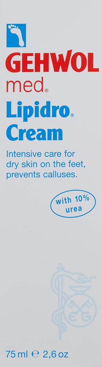 GEHWOL Med Lipidro Cream for Unisex - 2.6 Fl Oz Intensive Foot Moisturizer Avelisse