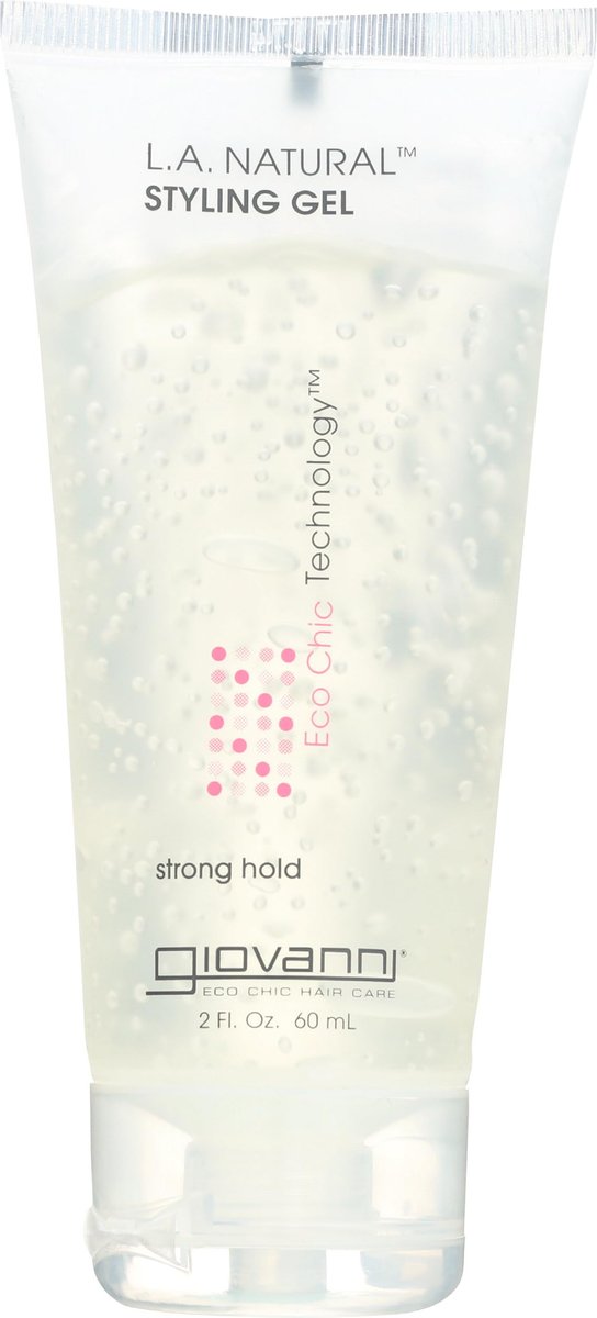 GIOVANNI L.A. Natural Styling Gel - Strong Hold, Eco Chic Technology, Grapefruit Seed Extract & Aloe Vera, Frizz-Free Hair, 2 oz - görsel 1