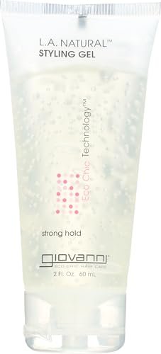 GIOVANNI L.A. Natural Styling Gel - Strong Hold, Eco Chic Technology, Grapefruit Seed Extract & Aloe Vera, Frizz-Free Hair, 2 oz - görsel 2