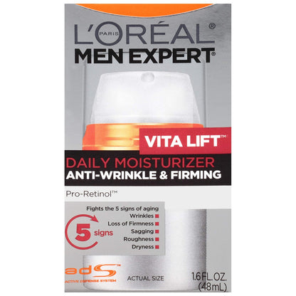 L'Oreal Paris Men Expert Vitalift Anti-Wrinkle & Firming Face Moisturizer with Pro-Retinol, 1.6 oz Avelisse