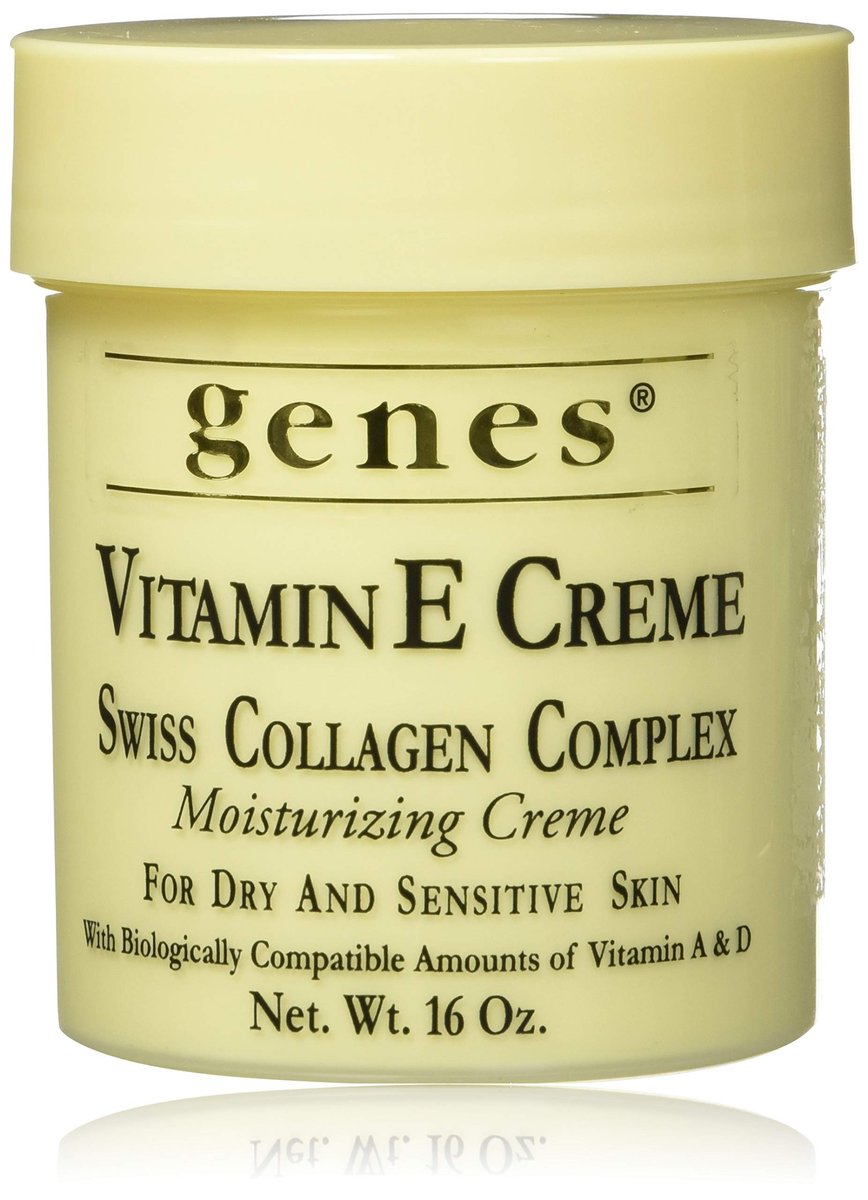 Genes Vitamin E Creme Swiss Collagen Complex Moisturizing Creme for Dry and Sensitive Skin 16 oz Avelisse