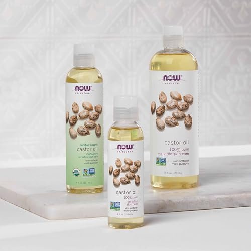 NOW Foods Solutions 100% Pure Castor Oil, 16 oz - Multi-Purpose Skin Softener & Moisturizer - görsel 12