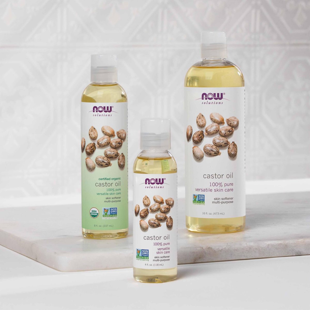 NOW Foods Solutions 100% Pure Castor Oil, 16 oz - Multi-Purpose Skin Softener & Moisturizer - görsel 11