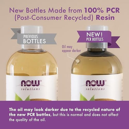 NOW Foods Solutions 100% Pure Castor Oil, 16 oz - Multi-Purpose Skin Softener & Moisturizer