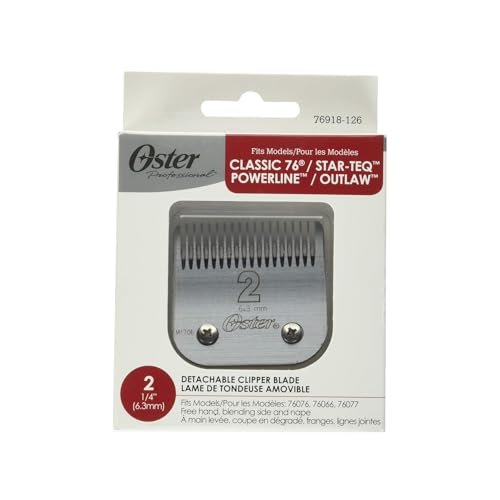 Oster Professional Detachable Blade Size 2 (6.3 mm) – Alloy Steel Trimmer & Clipper Blade Avelisse
