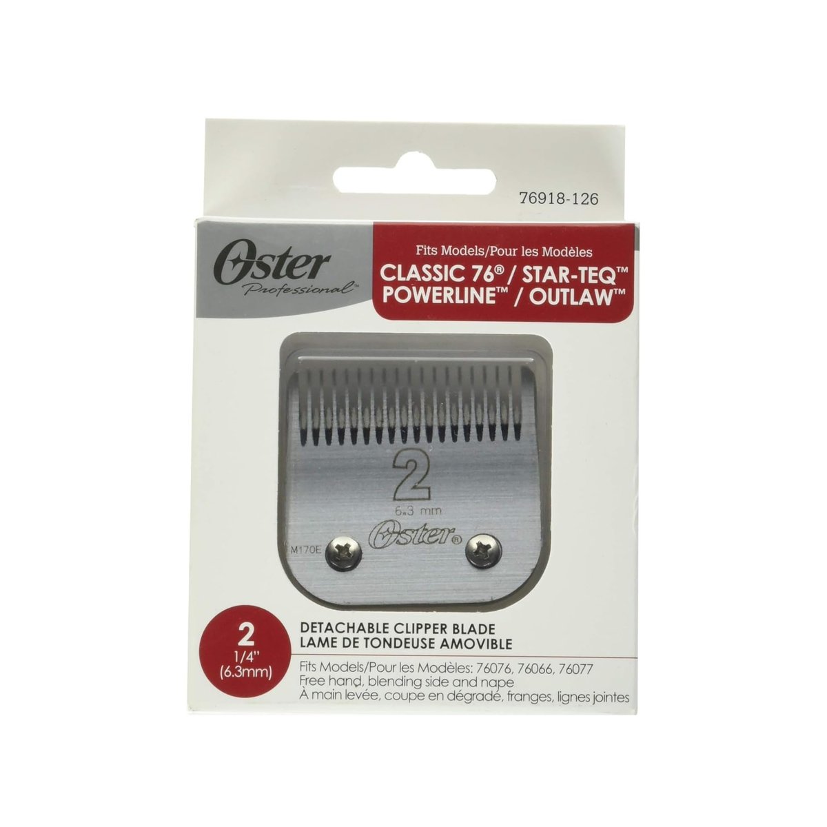 Oster Professional Detachable Blade Size 2 (6.3 mm) – Alloy Steel Trimmer & Clipper Blade Avelisse