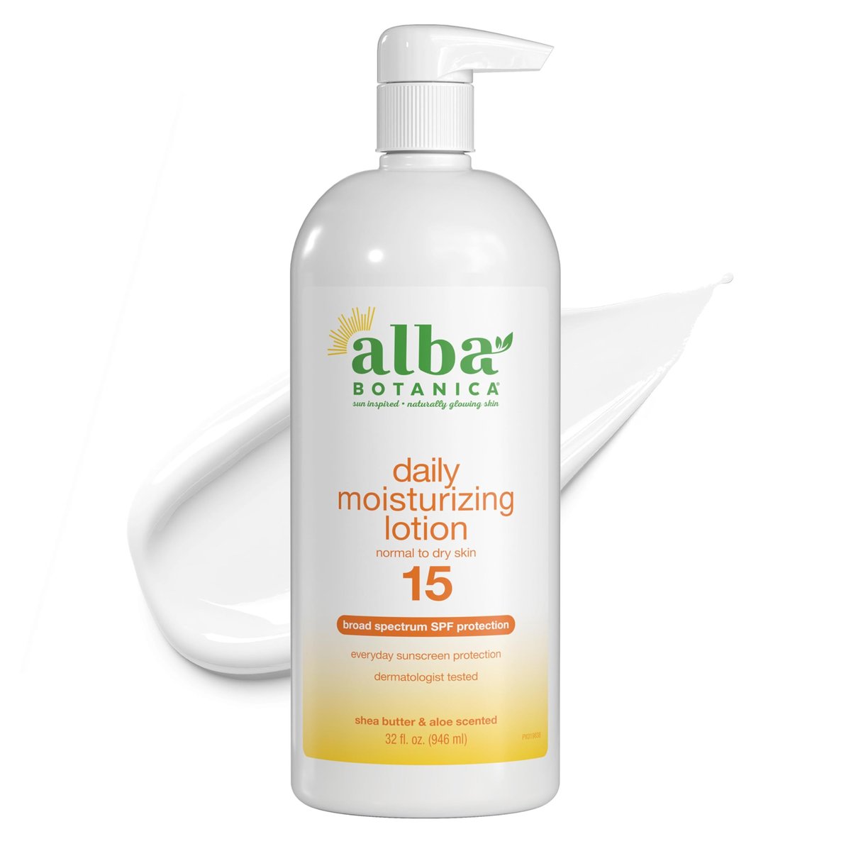 Alba Botanica Daily Moisturizing Lotion SPF 15 with Shea Butter & Aloe – 32 oz for Normal to Dry Skin Avelisse