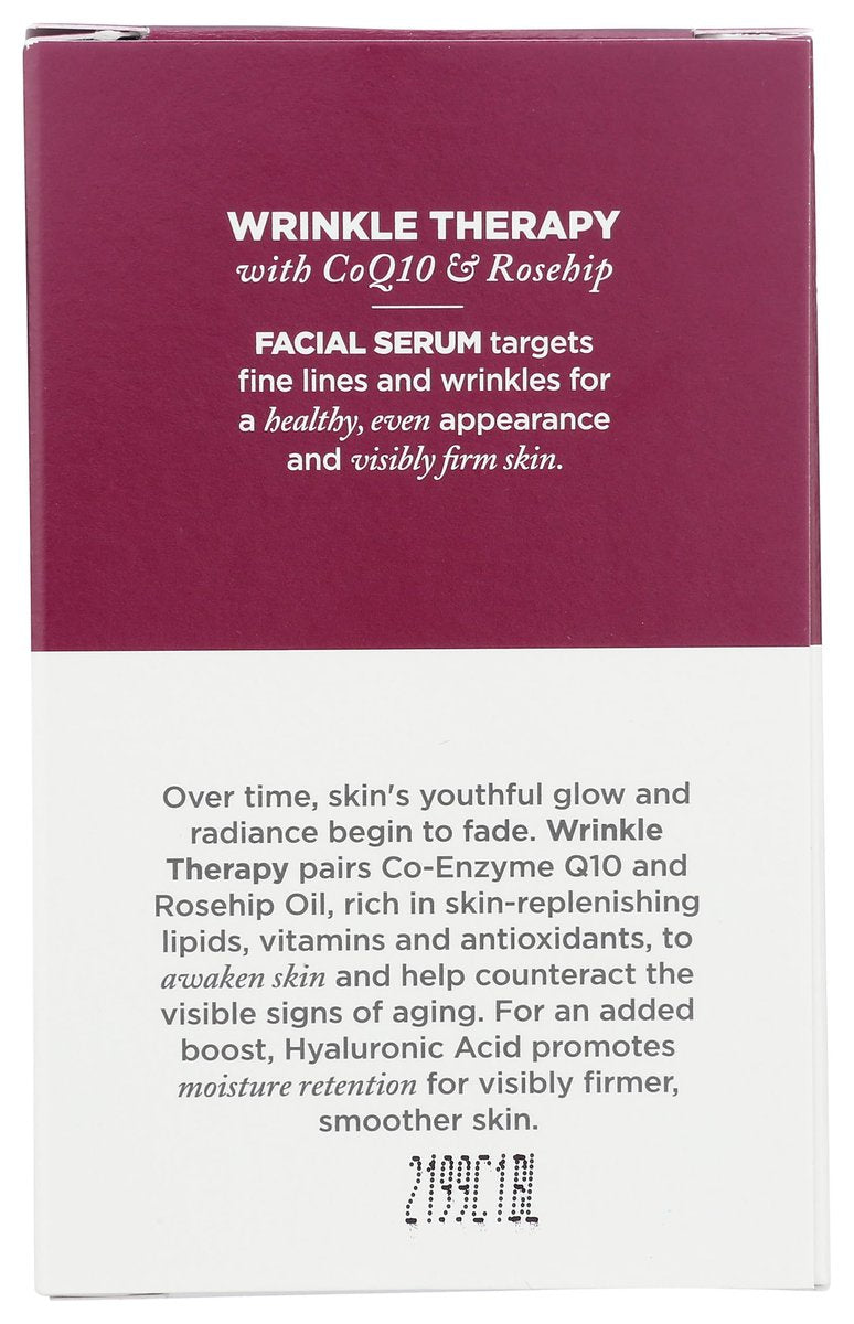 Avalon Organics Wrinkle Therapy Facial Serum with CoQ10 & Rosehip, 0.55 oz Avelisse