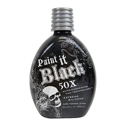 Millennium Tanning Paint It Black 50x Dark Tanning Bed Lotion, 13.5 fl oz - Extreme Indoor Tanning Accelerator Avelisse