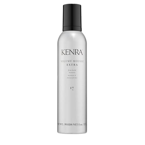 Kenra Volume Mousse Extra 17 – Firm Hold Mousse for All Hair Types, Lightweight, Non-Drying, Thermal Protection up to 450°F, 8 oz Avelisse