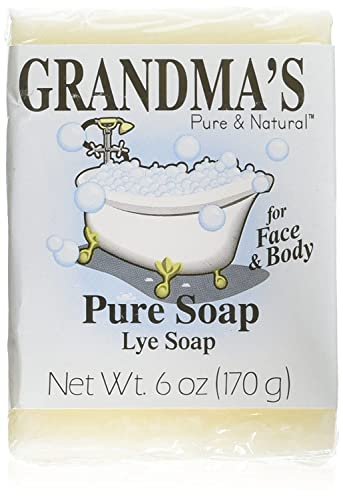 Grandma's Pure & Natural Lye Soap - 6 oz Bar, Almond Scent