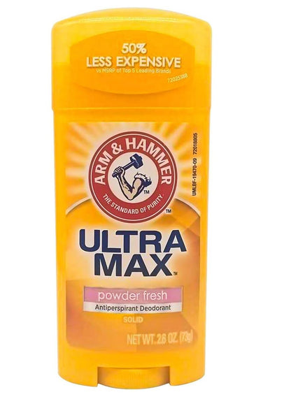 Arm & Hammer Ultramax Invisible Solid Powder Fresh Antiperspirant & Deodorant - 2.6 oz - Aluminum-Free Odor Protection
