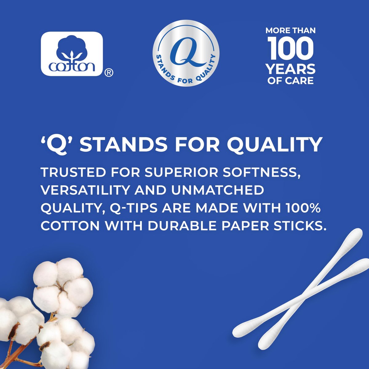 Q-tips Original Cotton Swabs, 500 Count - 100% Cotton for Home, First Aid & Beauty - görsel 4