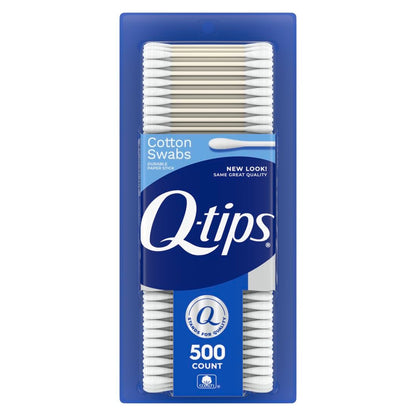 Q-tips Original Cotton Swabs, 500 Count - 100% Cotton for Home, First Aid & Beauty