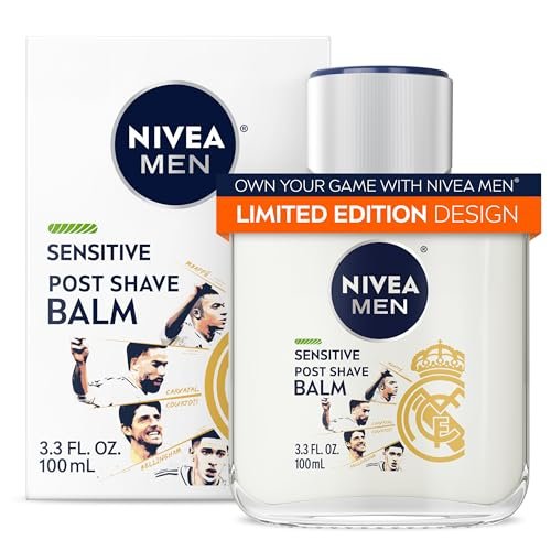NIVEA MEN Real Madrid Limited Edition Sensitive Post Shave Balm, with VitaminPro Complex, Alcohol Free After Shave Balm for Men, 3.3 Fl Oz - görsel 1
