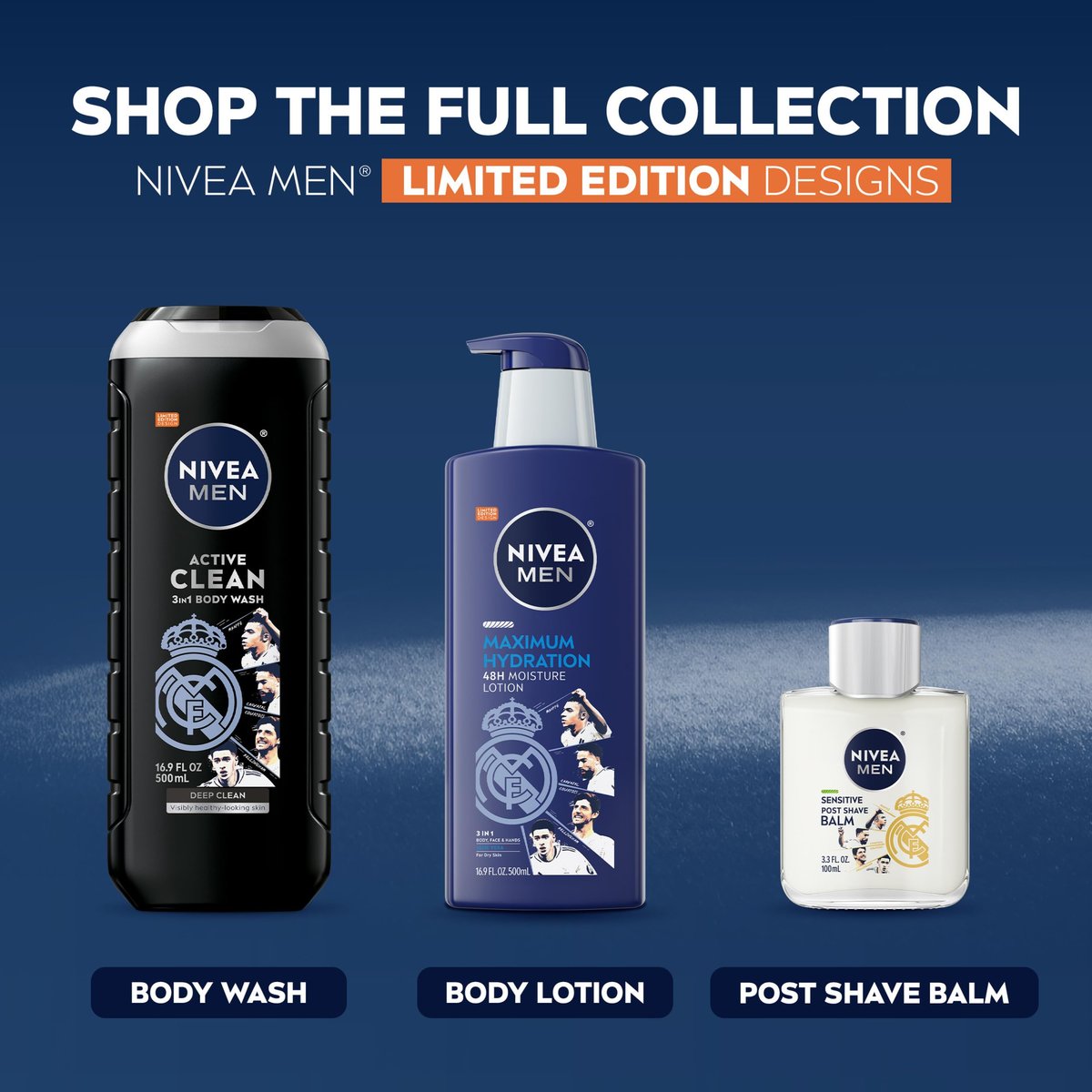 NIVEA MEN Real Madrid Limited Edition Sensitive Post Shave Balm, with VitaminPro Complex, Alcohol Free After Shave Balm for Men, 3.3 Fl Oz - görsel 18