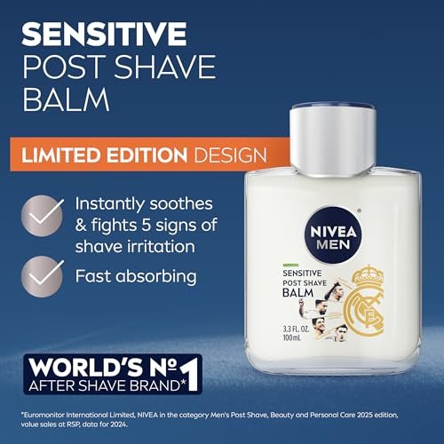 NIVEA MEN Real Madrid Limited Edition Sensitive Post Shave Balm, with VitaminPro Complex, Alcohol Free After Shave Balm for Men, 3.3 Fl Oz - görsel 5