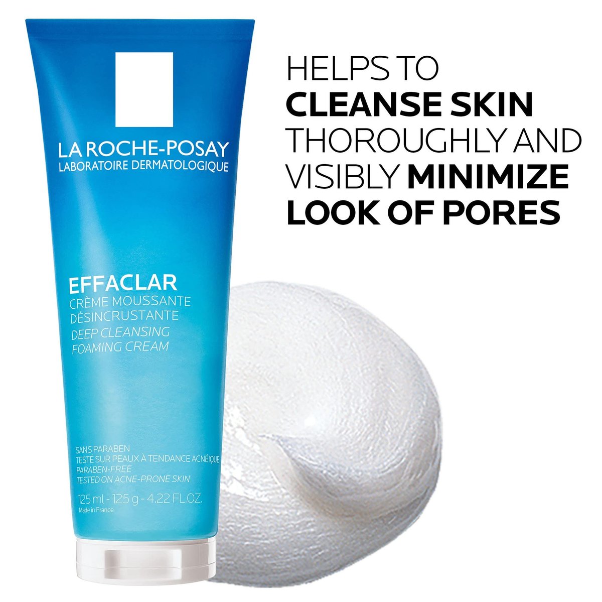 La Roche-Posay Effaclar Deep Cleansing Foaming Facial Cleanser for Oily & Acne Prone Skin, 4.22 Fl Oz Avelisse