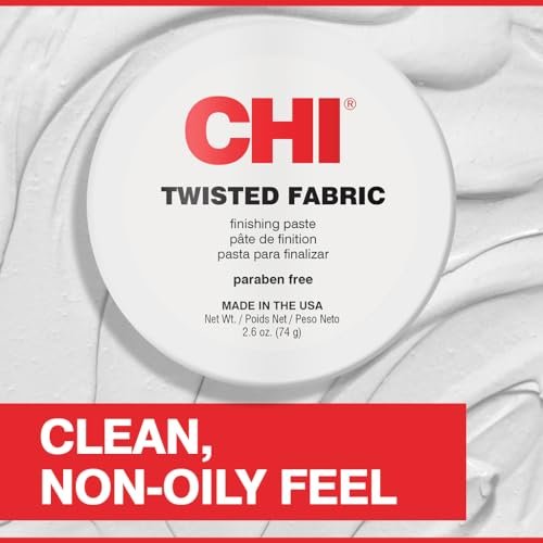 CHI Twisted Fabric Moisturizing Styling Paste - Sculpt & Mold Hair with Brilliant Finish, Sulfate & Paraben Free, 2.5 oz Avelisse