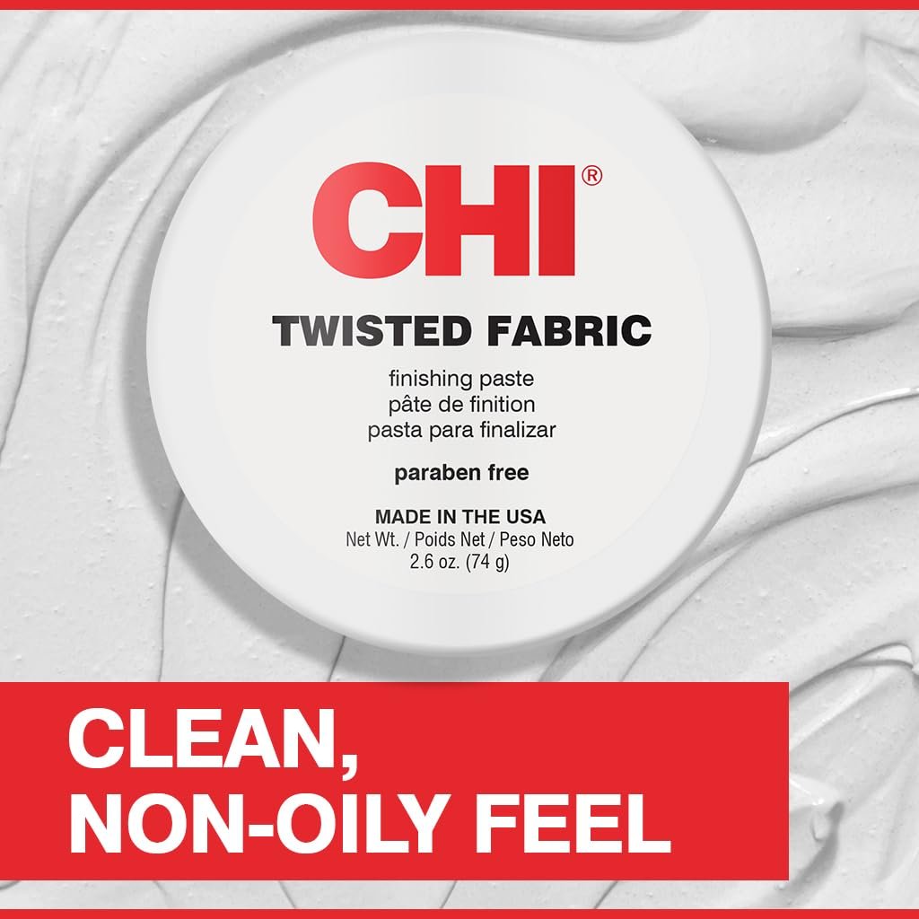 CHI Twisted Fabric Moisturizing Styling Paste - Sculpt & Mold Hair with Brilliant Finish, Sulfate & Paraben Free, 2.5 oz Avelisse