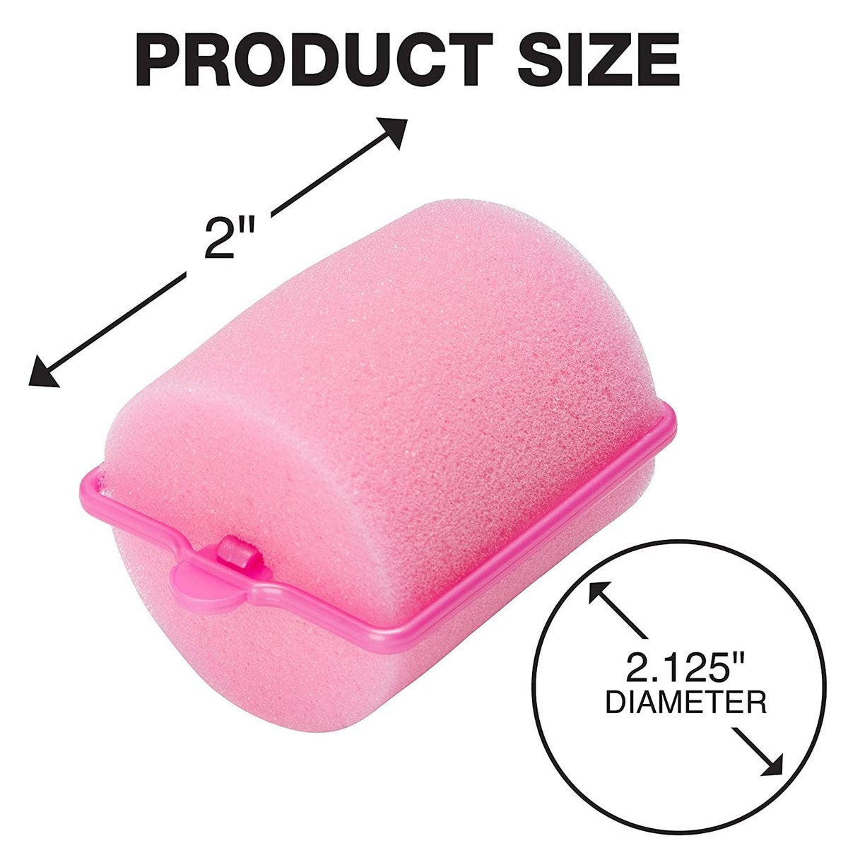 Conair Foam Hair Rollers for Big Volume, Lift and Curl - Large Pink, 9 Pack with Storage Bag - görsel 11