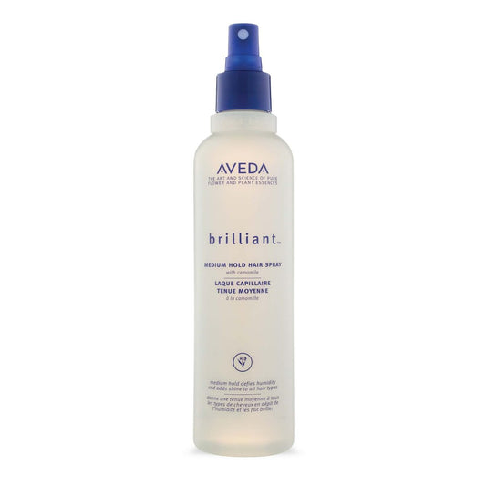 Aveda Brilliant Medium Hold Hair Spray – Non-Aerosol, Anti-Humidity, Adds Shine, Jasmine Rose Clove Aroma, 8.5 fl oz