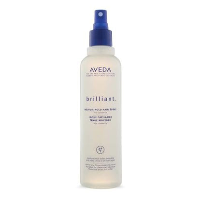 Aveda Brilliant Medium Hold Hair Spray – Non-Aerosol, Anti-Humidity, Adds Shine, Jasmine Rose Clove Aroma, 8.5 fl oz
