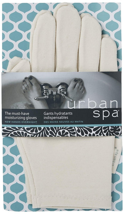 Urban Spa Moisturizing Gloves – Cotton Gloves for Soft, Hydrated Hands (Pack of 2)