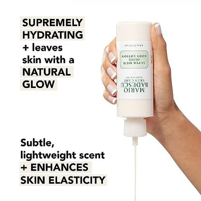Mario Badescu Super Rich Olive Body Lotion for Dry Skin, Non-Greasy & Creamy Moisturizer with Olive Oil, 6 Fl Oz
