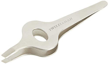 Tweezerman Wide Grip Slant Tweezer – Precision Stainless Steel Tweezers for Expert Eyebrow Grooming Avelisse