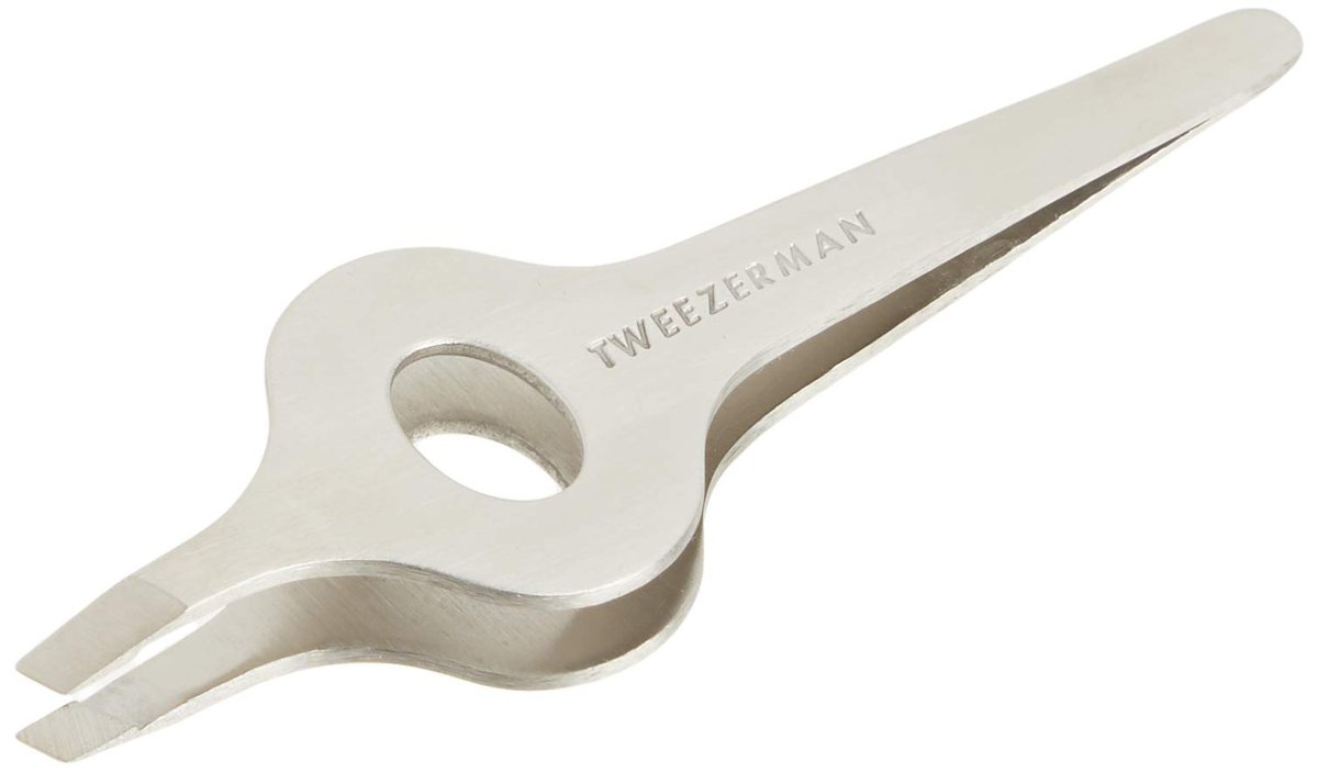 Tweezerman Wide Grip Slant Tweezer – Precision Stainless Steel Tweezers for Expert Eyebrow Grooming Avelisse