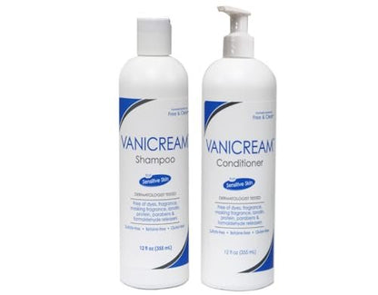 Vanicream Shampoo and Conditioner Set - 12 oz Each - Gentle, Free of Common Irritants Avelisse