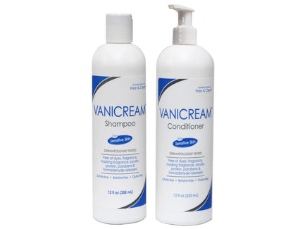 Vanicream Shampoo and Conditioner Set - 12 oz Each - Gentle, Free of Common Irritants Avelisse