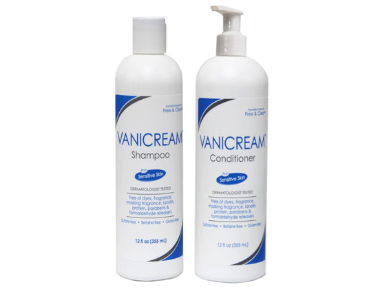 Vanicream Shampoo and Conditioner Set - 12 oz Each - Gentle, Free of Common Irritants Avelisse