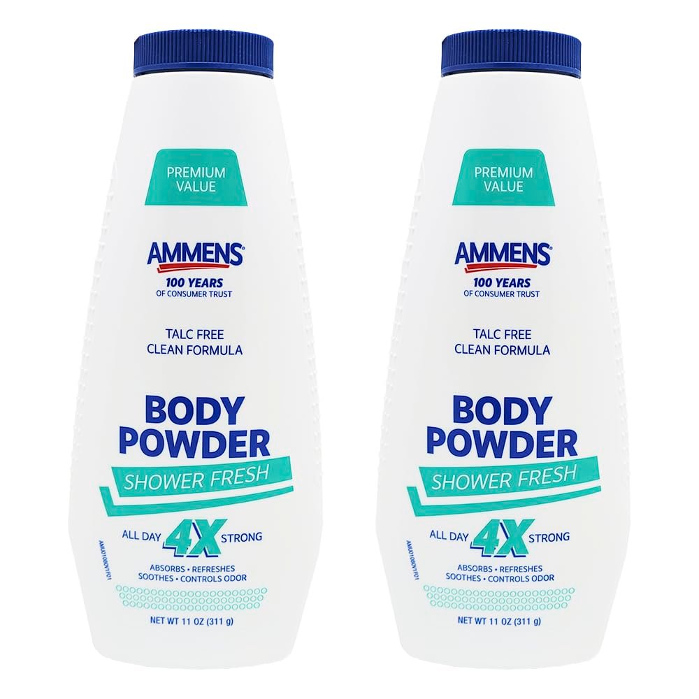 Ammens Powder Shower Fresh Deodorant, 11 oz (Pack of 2) Avelisse